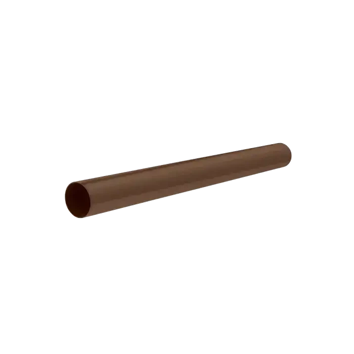 Труба водосточная с муфтой, ПВХ, серия Стандарт, цвет Коричневый 4000