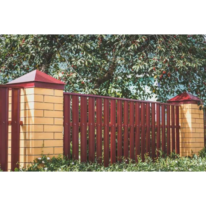 Штакетник М-образный А Grand Line 0,5 Satin RAL 3011 Коричнево-Красный